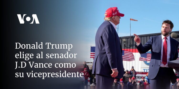 Donald Trump elige al senador J.D Vance como su vicepresidente; asegura nominación republicana