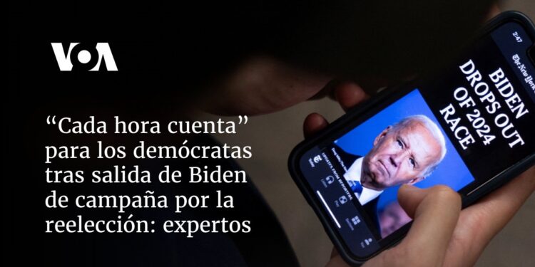 “Cada hora cuenta” para los demócratas tras salida de Biden de campaña por la reelección: expertos