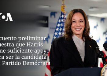 Recuento preliminar muestra que Harris tiene suficiente apoyo para ser la candidata del Partido Demócrata