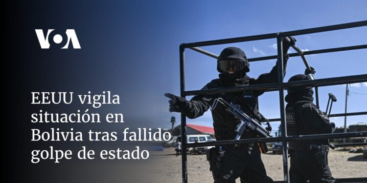 EEUU vigila situación en Bolivia tras fallido golpe de estado