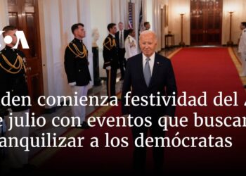 Biden conmemora el 4 de julio con eventos que buscan tranquilizar a los demócratas
