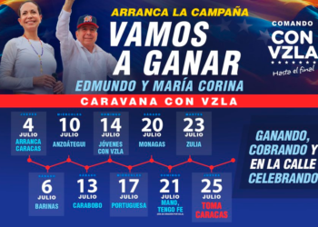 Edmundo y María Corina iniciarán el 4-J en Caracas una gran caravana por Venezuela