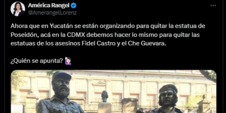 Diputada mexicana pide quitar estatuas de Fidel Castro y el Che Guevara