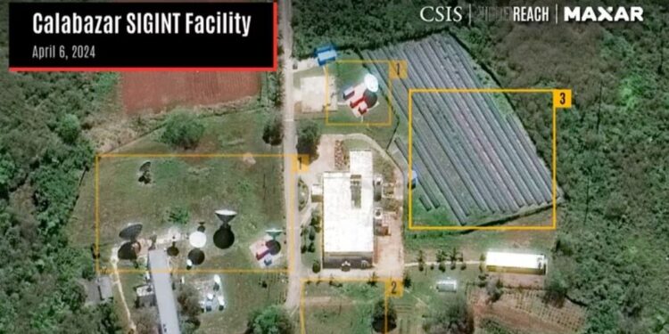 revelan imágenes de bases de espionaje chinas en la isla