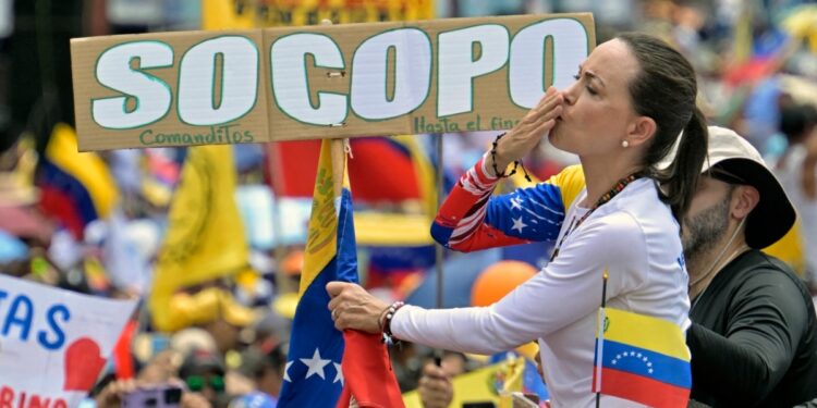 La líder opositora venezola Maria Corina Machado sufre un atentado