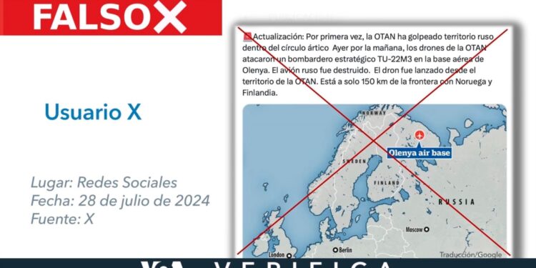 La OTAN no atacó una base aérea rusa en el Ártico: fue Ucrania