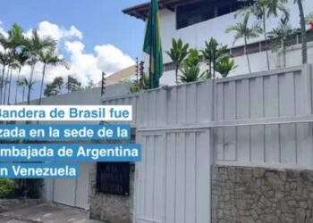 Bandera de Brasil fue izada en la sede de la embajada de Argentina en Venezuela