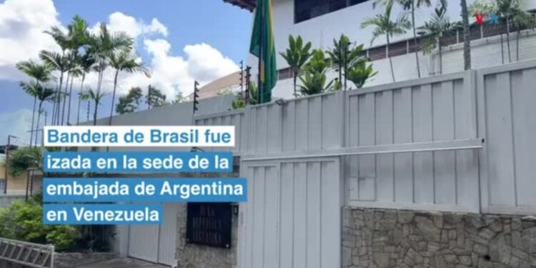 Bandera de Brasil fue izada en la sede de la embajada de Argentina en Venezuela