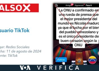 Falso que ONU dijo que Maduro es “el mejor presidente del mundo” como aparece en TikTok