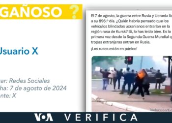 Es engañoso el video que supuestamente muestra vehículos blindados de Ucrania entrando en Rusia, se trata de Mariúpol en 2014