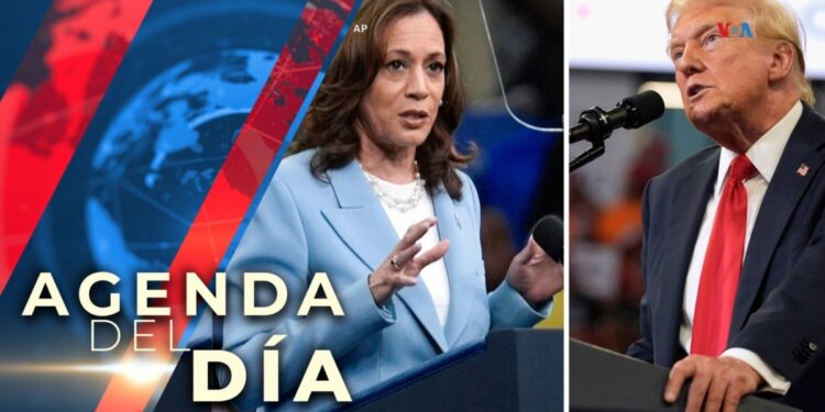 Donald Trump y Kamala Harris en desacuerdo antes del debate presidencial de Filadelfia