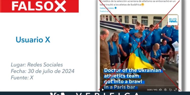 Euronews no reportó que el doctor de la delegación ucraniana en los Juegos Olímpicos se enfrascó en una pelea en París