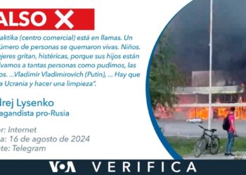 Es falso que una “gran cantidad de personas” se quemaron vivas en un centro comercial de Donetsk