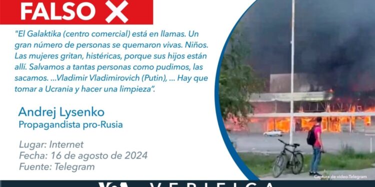 Es falso que una “gran cantidad de personas” se quemaron vivas en un centro comercial de Donetsk