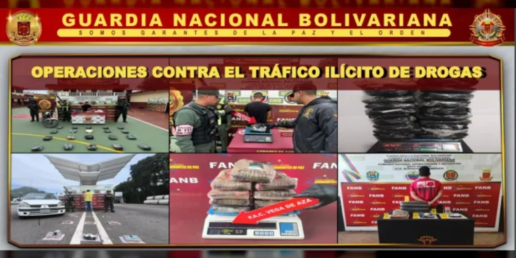 Más de 23 kilos de drogas fueron incautadas por la GNB la primera semana de agosto