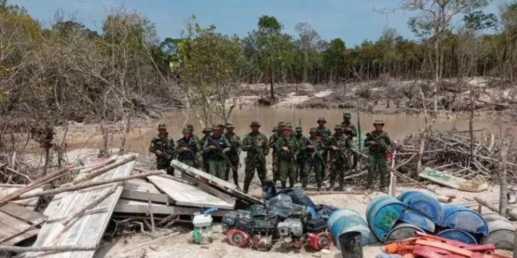 FANB en el marco de la Operación Neblina 2024 destruyó en Amazonas material de minería ilegal