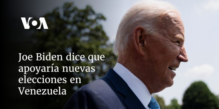 Joe Biden dice que apoyaría nuevas elecciones en Venezuela