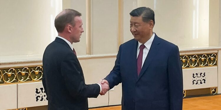 El asesor estadounidense de Seguridad Nacional, Jake Sullivan, se reunió en Beijing con el presidente Xi Jinping como parte de su visita.