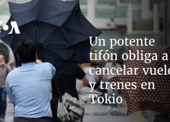Un potente tifón obliga a cancelar vuelos y trenes en Tokio