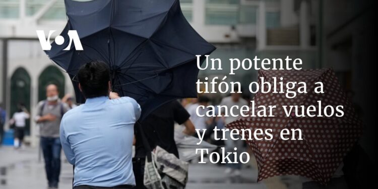 Un potente tifón obliga a cancelar vuelos y trenes en Tokio