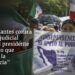 Manifestantes contra reforma judicial exigen al presidente de México que «respete la democracia»
