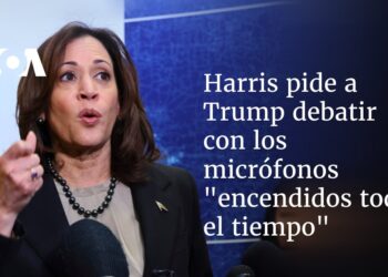 Harris pide a Trump debatir con los micrófonos «encendidos todo el tiempo»