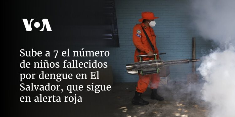 Sube a 7 el número de niños fallecidos por dengue en El Salvador, que sigue en alerta roja
