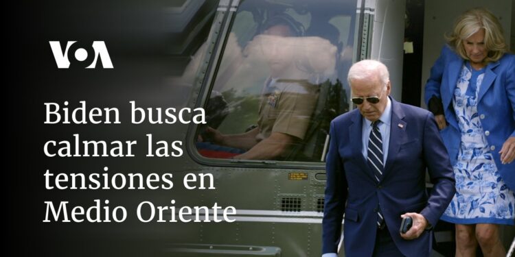 Biden busca calmar las tensiones en Medio Oriente