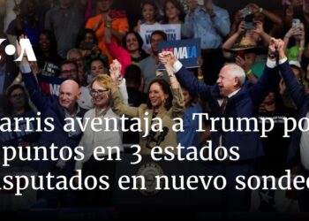 Harris aventaja a Trump por 4 puntos en 3 estados disputados en nuevo sondeo
