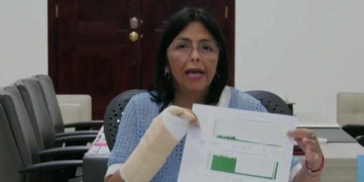 Delcy Rodríguez denunció que el 28 de julio se registraron 30 millones de ataques cibernéticos por minuto