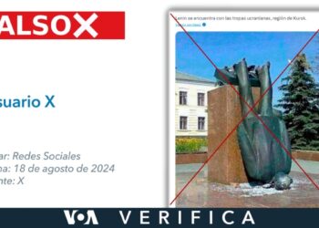 Esta estatua de Lenin no fue derribada por soldados ucranianos en agosto de 2024: es una imagen antigua