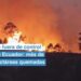 Incendio fuera de control al sur de Ecuador: más de 4.800 hectáreas quemadas