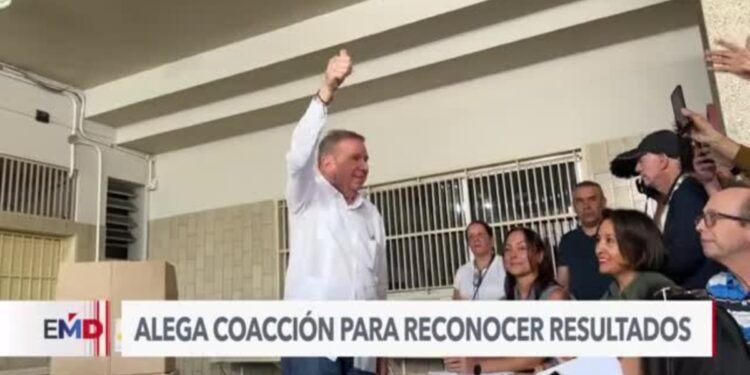 González Urrutia asegura que fue forzado a firmar reconocimiento de resultados electorales