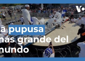 El Récord Guinness de la pupusa más grande del mundo se alcanzó en Washington DC