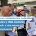 Opositores venezolanos protestan en Caracas a dos meses de las elecciones