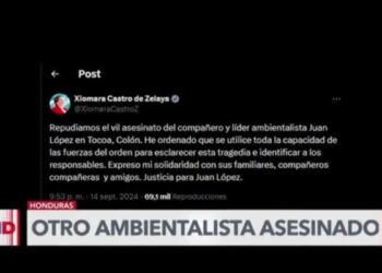 Gobierno de Honduras busca esclarecer asesinato de ambientalista