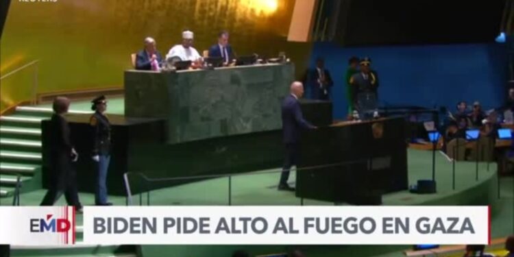 Biden insta ante la ONU a alcanzar un alto el fuego en Gaza