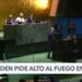 Biden insta ante la ONU a alcanzar un alto el fuego en Gaza