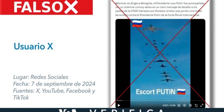 Este video no muestra la escolta de Vladimir Putin en su viaje a Mongolia