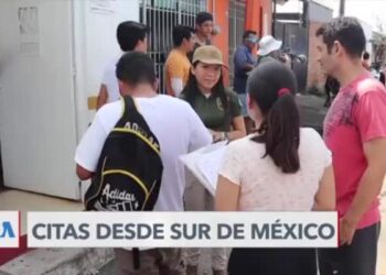 Migrantes en sur de México esperan ser trasladados para citas en EEUU