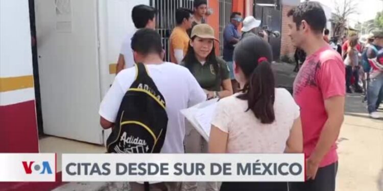 Migrantes en sur de México esperan ser trasladados para citas en EEUU