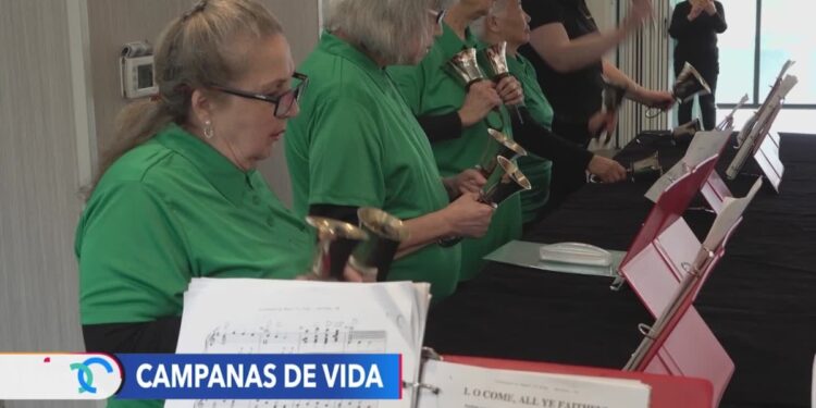Terapia con campanas ayuda a los adultos mayores a socializar, mientras aprenden