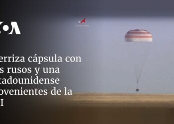 Aterriza cápsula con dos rusos y una estadounidense provenientes de la EEI