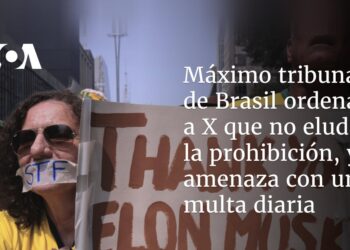 Máximo tribunal de Brasil ordena a X que no eluda la prohibición, y amenaza con una multa diaria