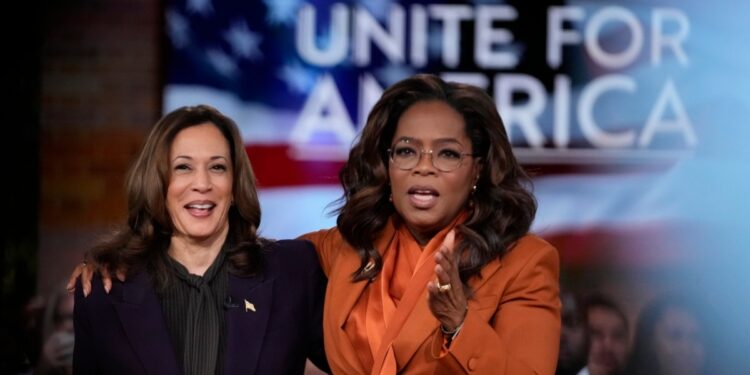 Harris busca el impulso de Oprah como parte de su estrategia de medios digitales
