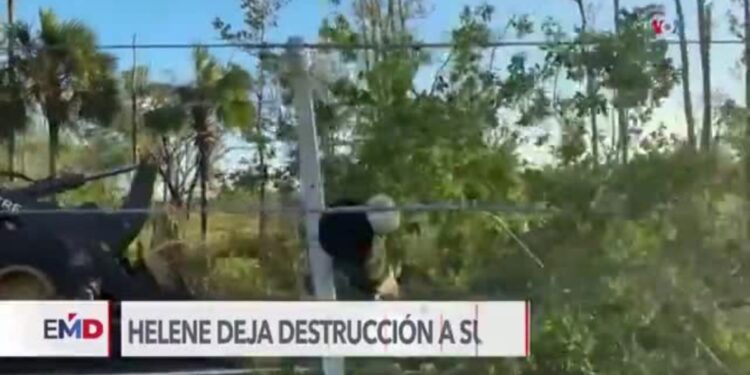 Huracán Helene deja a millones sin electricidad en sureste de EEUU