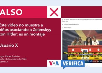 No, este video no muestra a niños asociando a Zelenskyy con Hitler: Es un montaje