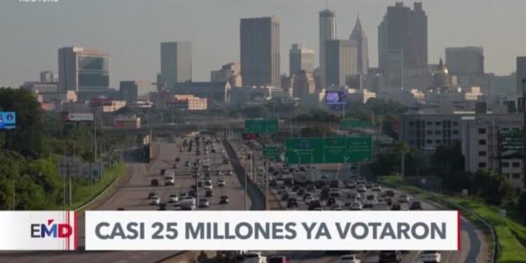 Casi 25 millones de estadounidenses votaron de manera anticipada