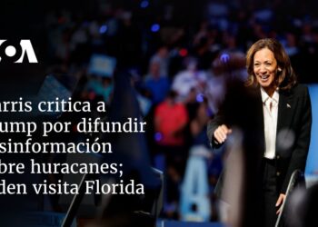 Harris critica a Trump por difundir desinformación sobre huracanes; Biden visita Florida