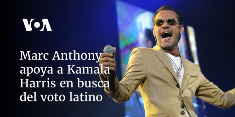 Marc Anthony apoya a Kamala Harris en busca del voto latino